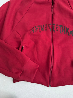 Зип-худи "Антиэстетика" red