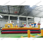 Надувной батут с крышей "Злой страшный серый волк"