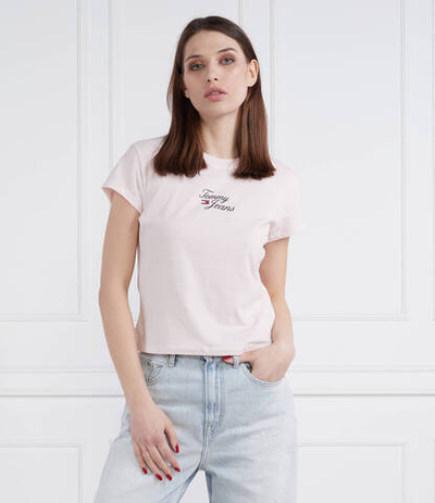 Футболка TJW BBY ESSENTIAL LOGO Tommy Jeans - пудро-розовый(DW0DW15441)