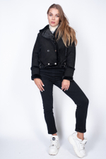 Дубленка черная короткая женская купить