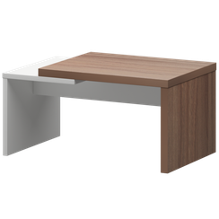 Стол журнальный KZH-09 Темный шимо/Белый 900x550x450 Кортез