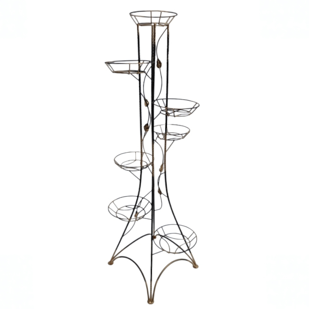 Стойка для цветов напольная "Береза" на 7 горшков (витая), металл М0000135