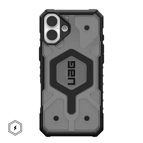 UAG Pathfinder Clear with MagSafe Series Case for Apple iPhone 16 Plus Ash/Black (Прозрачный)