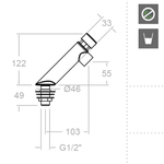 Порционный кран для раковины SOLESTOP 745803