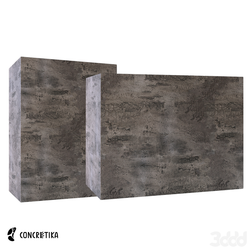 Кашпо DEVIDER CONCRETE GREY DARK 60 x 35 x 80