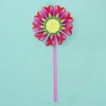 Ветрячок «Цветочек» d-17 см, 38 см, микс