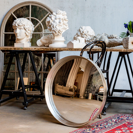 Зеркало настенное Объект мечты Зазеркалье Хогард Сильвер версия L fish-eye OM-21092113