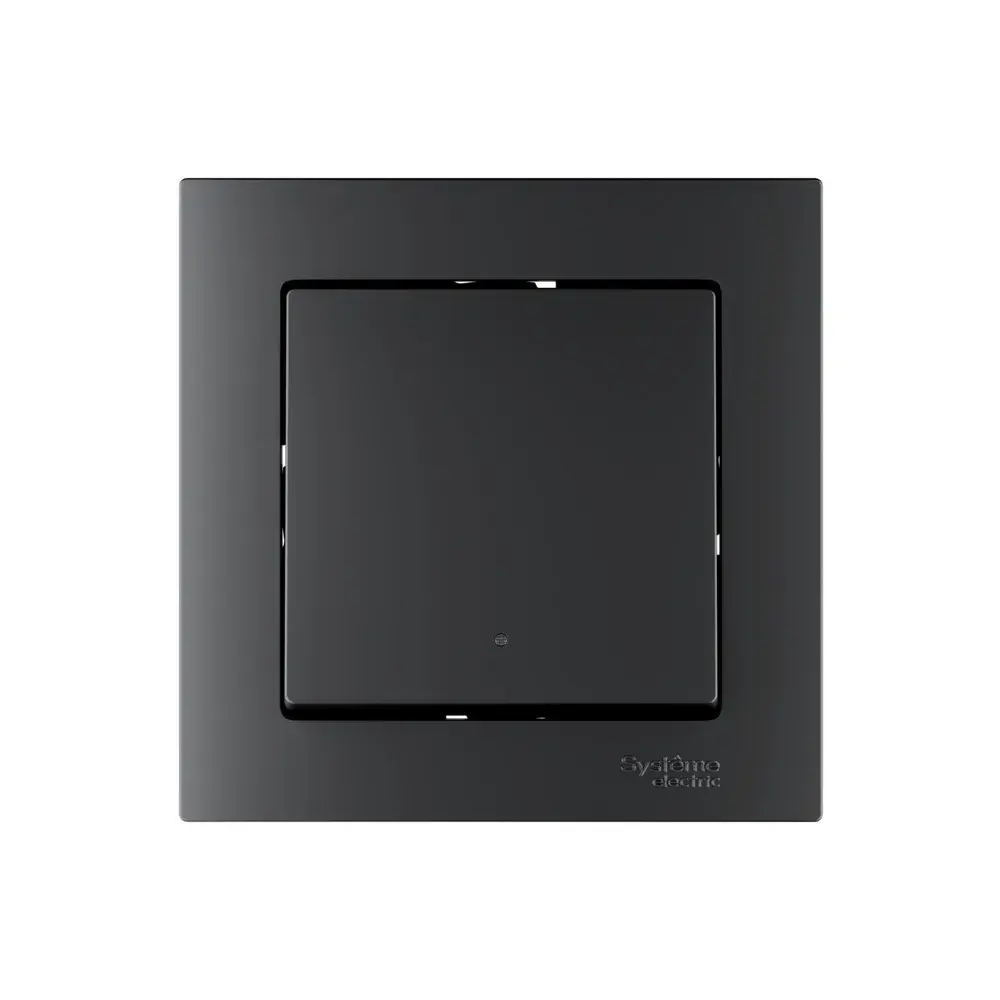 ATLASDESIGN SMART 1-кл. ВЫКЛЮЧАТЕЛЬ с подсв., Zigbee, сх.1, L+N, 10А, мех., КАРБОН