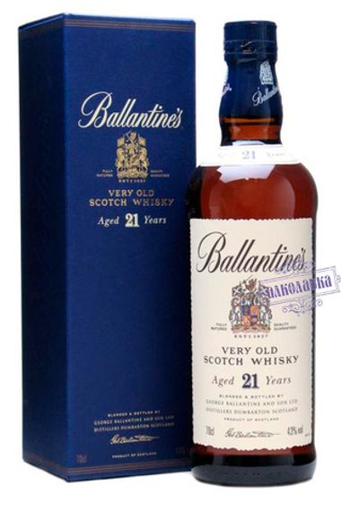 Баллантайнс. Шотландский виски, 21 год выдержки. 0,7 л.