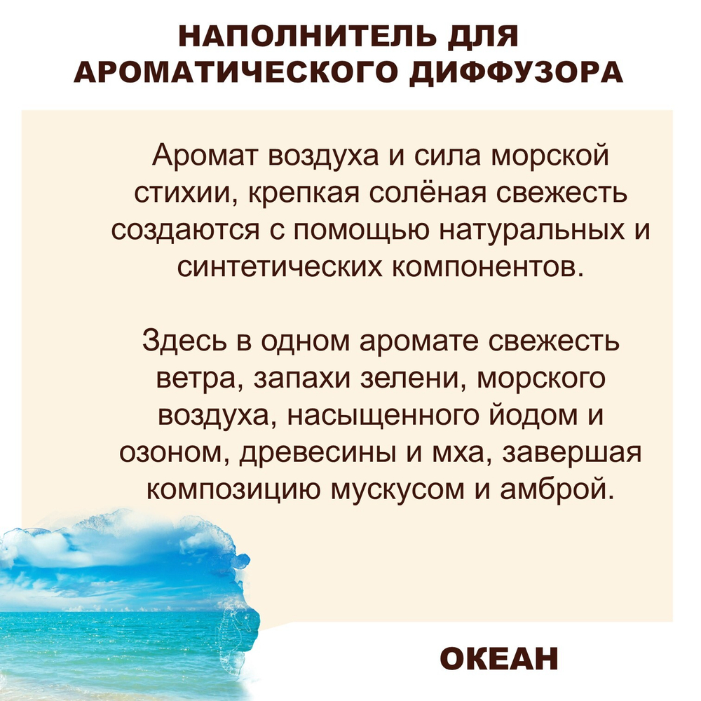 ОКЕАН - Наполнитель для ароматического диффузора