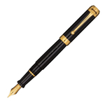 Перьевая ручка Aurora Talentum Black GT, перо - F, в подарочной коробке