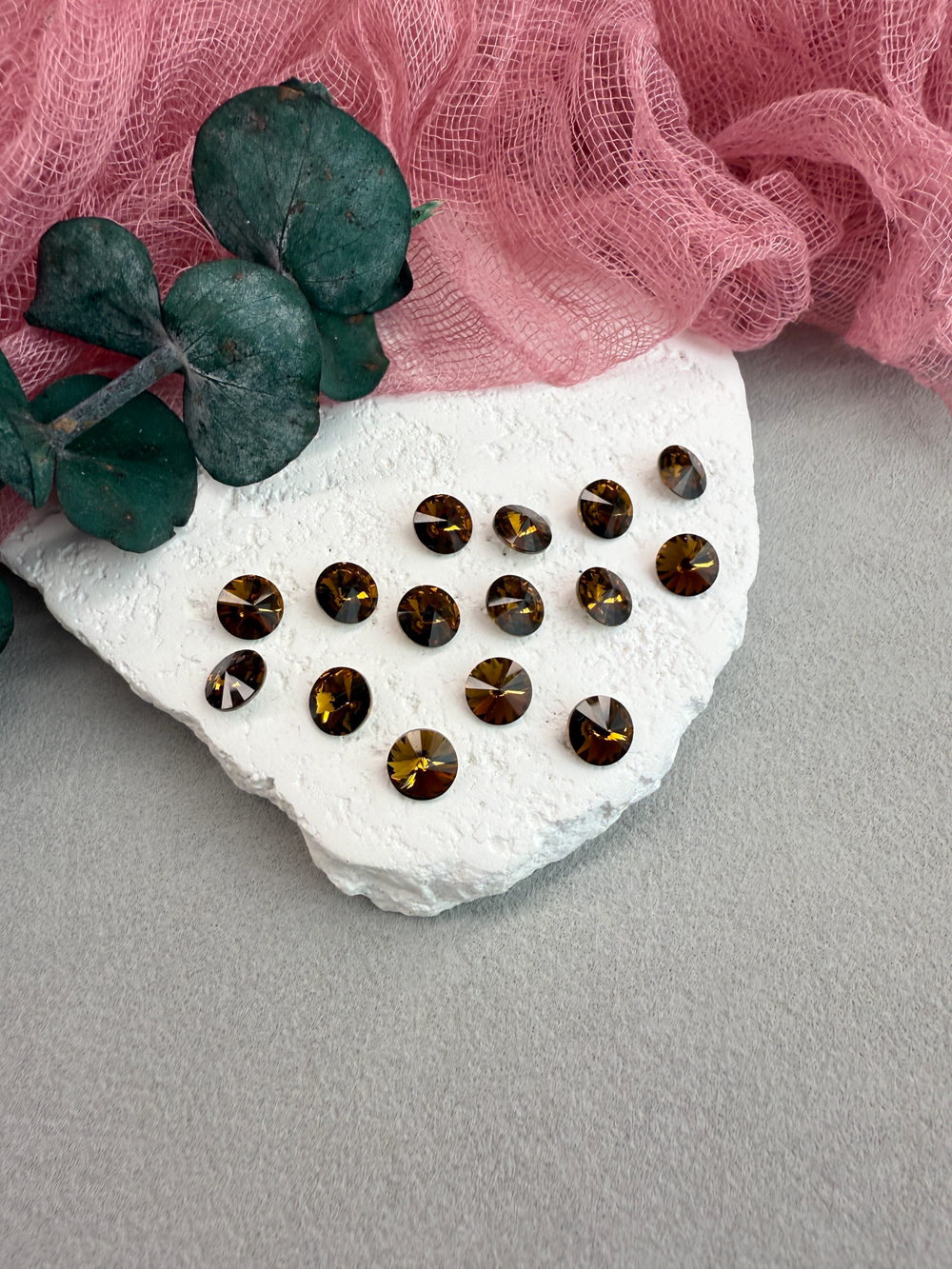 Риволь Rivoli 8 мм, Smoked topaz