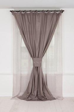 Штора на завязках с подхватом 180x300 Bovi Garden бежевая