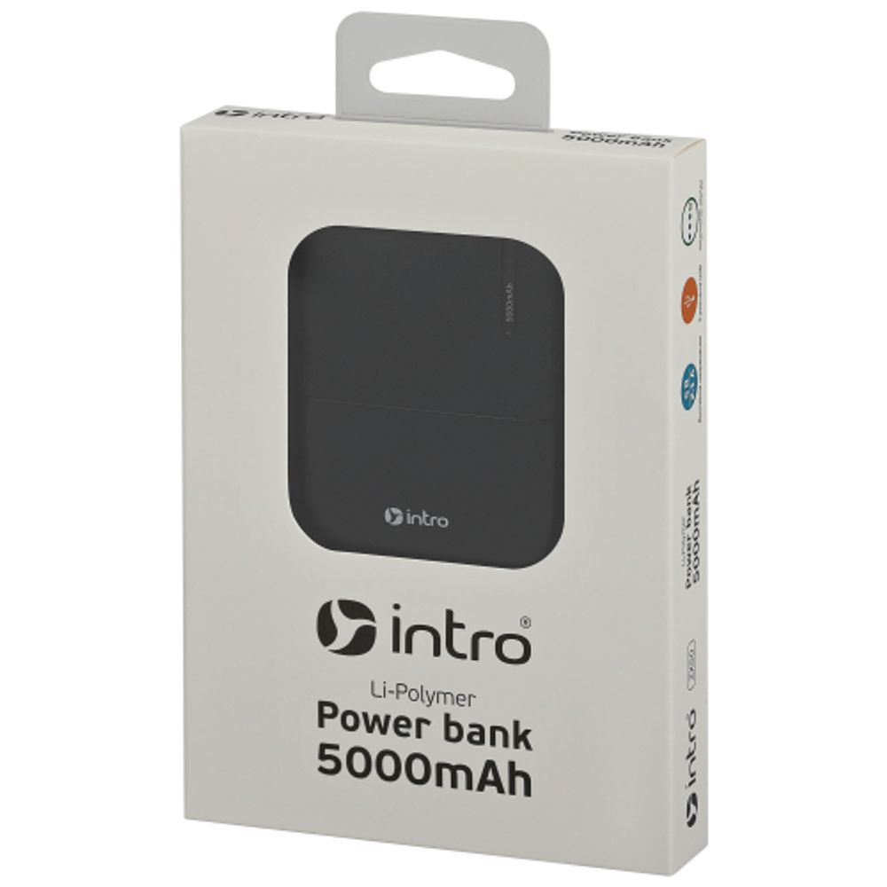 Power bank портативное зарядное устройство Intro ZX50 5000mAh черный