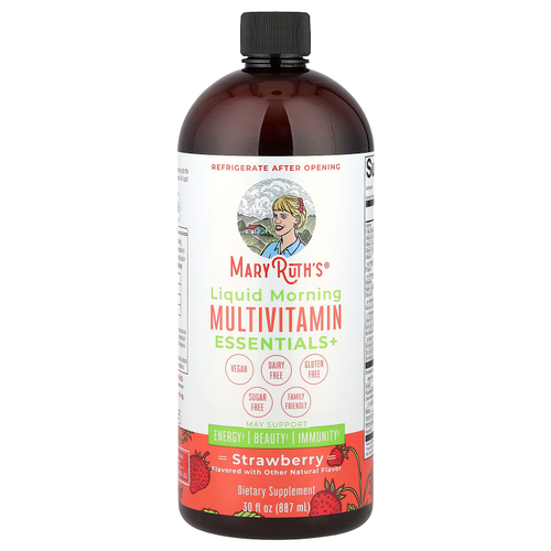 MaryRuth's, Liquid Morning Multivitamin Essentials, утренняя добавка с мультивитаминами, клубника, 946 мл (32 жидк. унции)