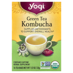 Yogi Tea, зелёный чай комбуча, 16 чайных пакетиков, 32 г (1,12 унции)