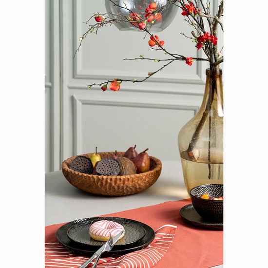 Набор тарелок dots, D21 см, черные, 2 шт.