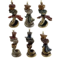 GAEM Фигурка декоративная подвесная "Змея", L4 W3,5 H7 см, 6в.