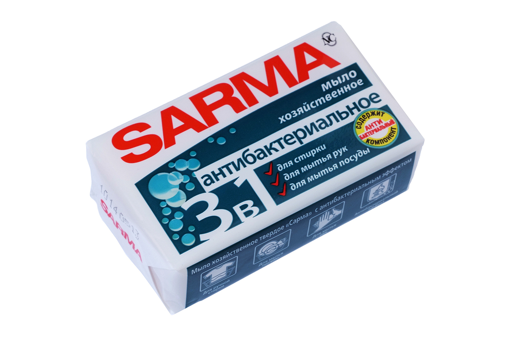 Мыло хозяйственное Сарма 140г против пятен