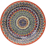 Ляган плоский 42см оранжевый Риштанская Керамика