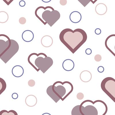 Сердечки на белом