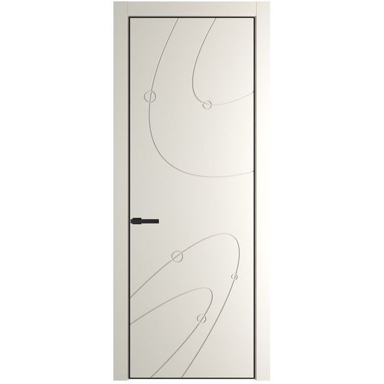 Фото межкомнатной двери эмаль Profil Doors 5PE перламутр белый глухая кромка чёрная