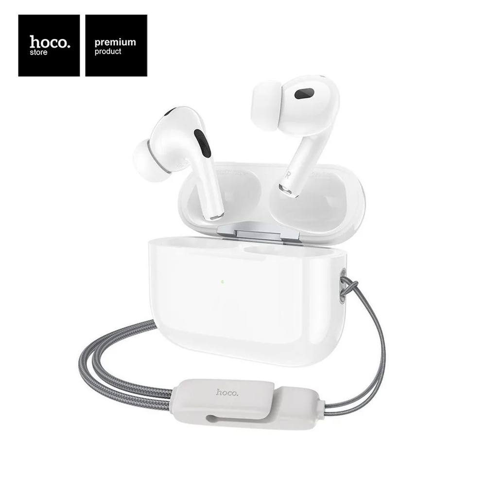Наушники внутриканальные HOCO EW77 True, пластик, bluetooth 5.4, микрофон, цвет: белый