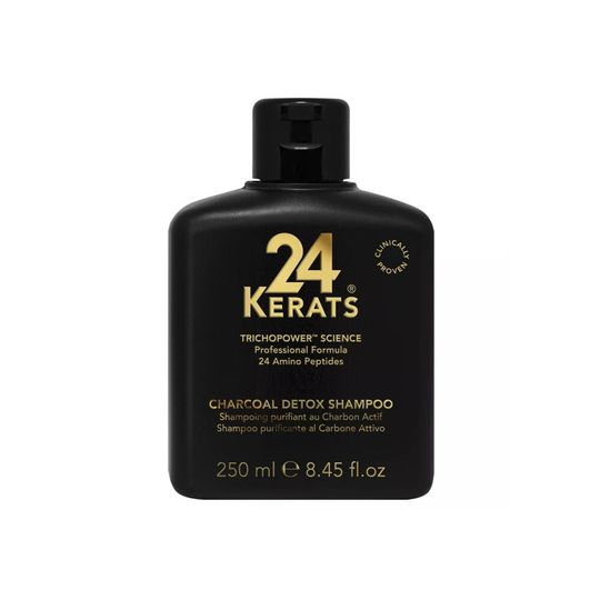 24 Kerats® Charcoal Detox Shampoo Детокс-шампунь с бамбуковым углем для интенсивного очищения волос, 250 мл