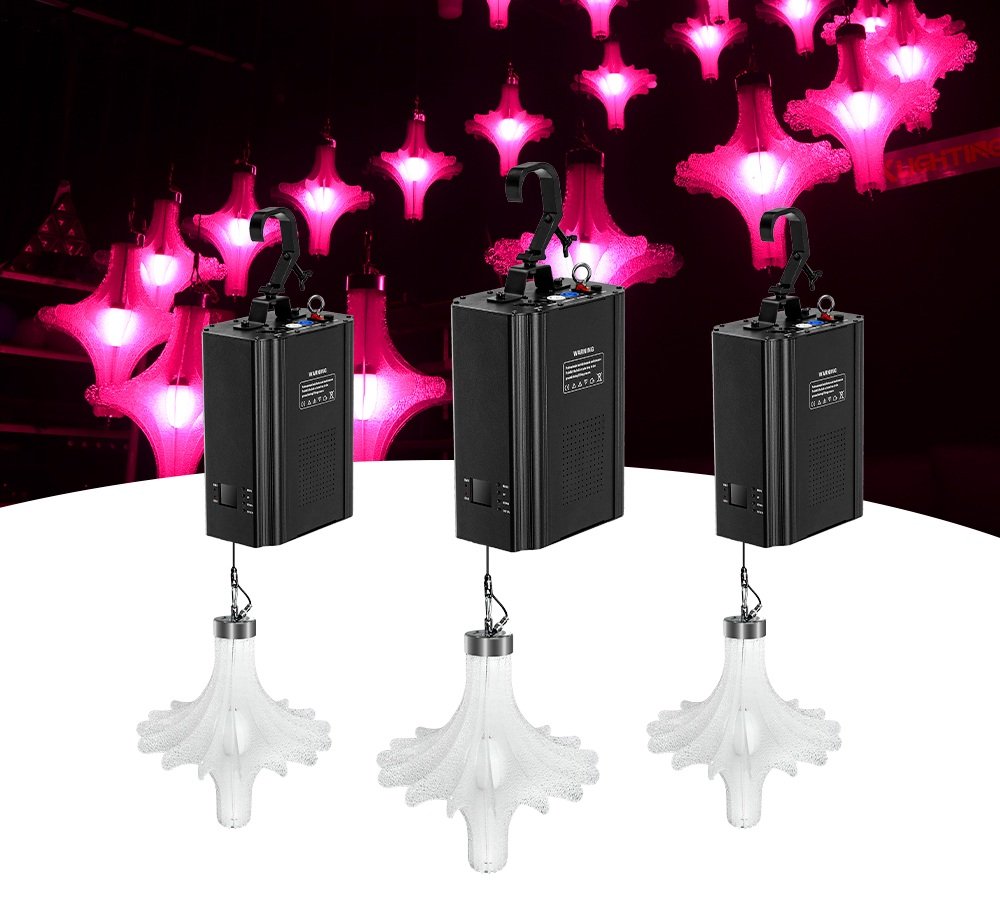 Kinetic Light 50×45 см — кинетический световой цветок с одной лебёдкой RGBW