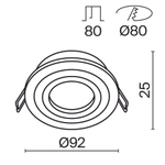 Встраиваемый светильник Technical DL023-2-01W