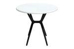 Стол пластиковый Stepp ТЕОРИ круглый (белый с черными ножками)
