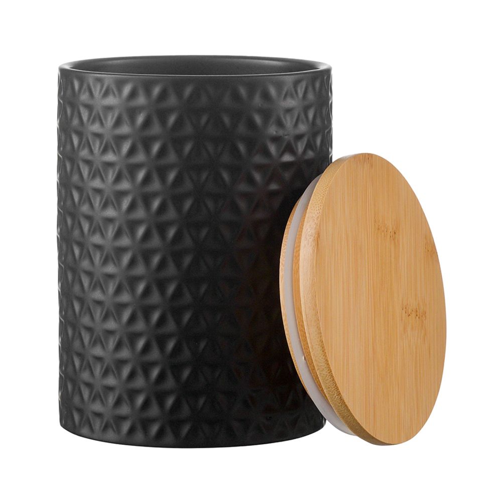 Банка для хранения керамическая Farah, 900 мл, черная