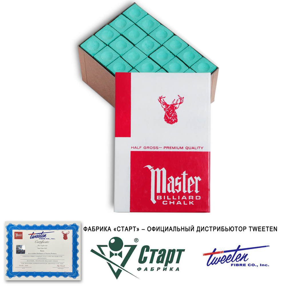 Мел Tweeten Master зеленый (72 шт)
