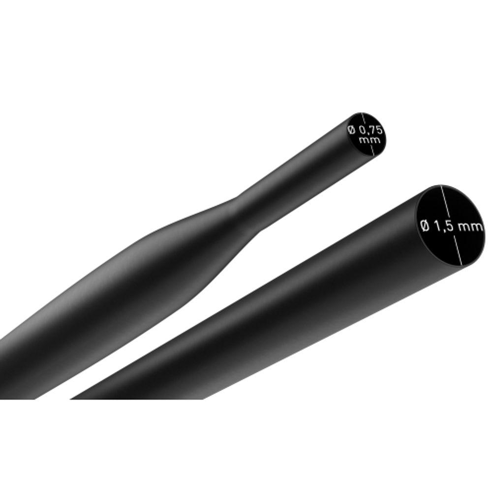 Термоусадочная трубка ЭРА NO-224-378 ТТУ нг-LS 1.5/0.75 чёрная в отрезках по 1 м 50 шт