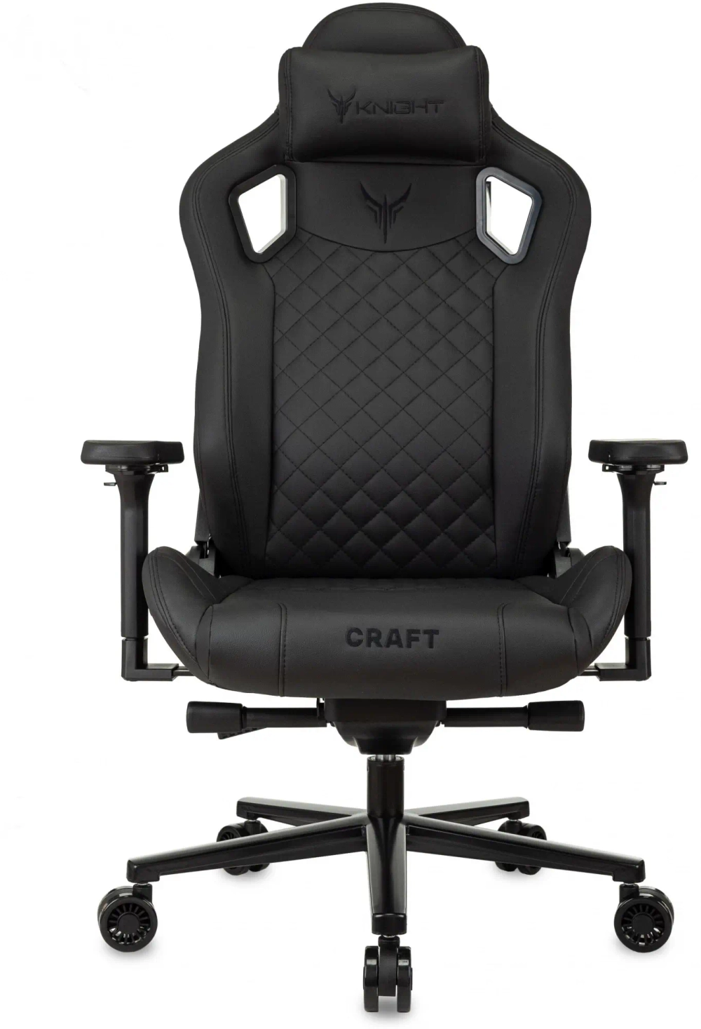 Кресло игровое Knight Craft черный эко.кожа с подголов. крестов. металл