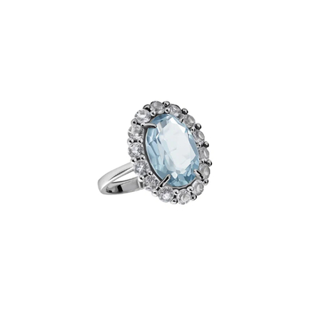Secrets Кольцо с Голубым топазом овальной огранки
