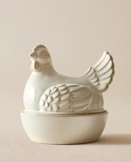 ZARA HOME КЕРАМИЧЕСКАЯ БАНКА ДЛЯ ХРАНЕНИЯ, КРЕМОВЫЙ