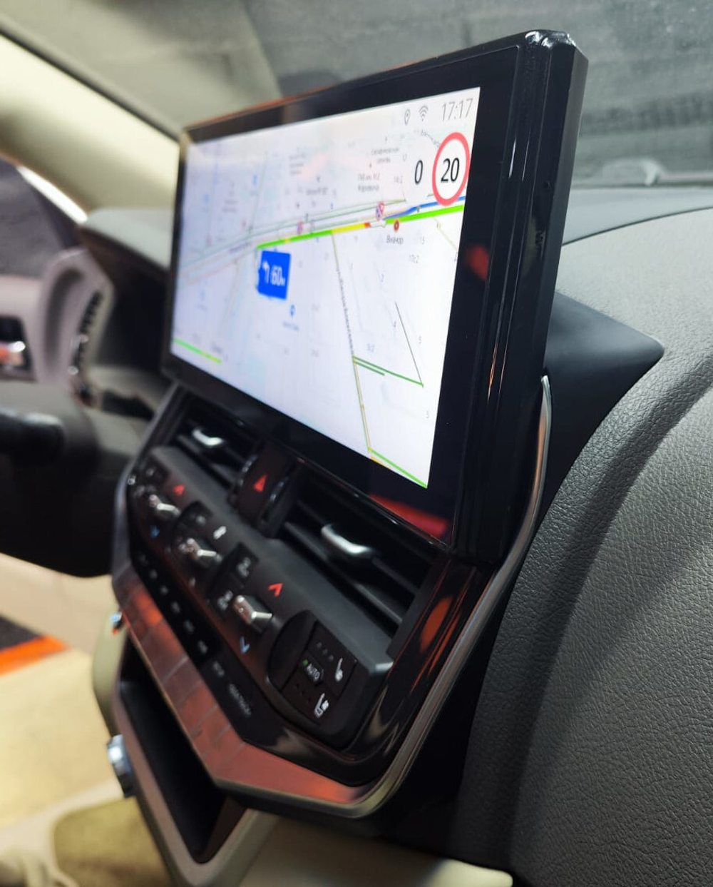 Магнитола для Toyota Land Cruiser 200 2015-2021 (без JBL) - Carmedia ZH-T1603 монитор 16.3"! на Android 12, 8/128ГБ, 4G SIM-слот, блок климата и беспроводная зарядка