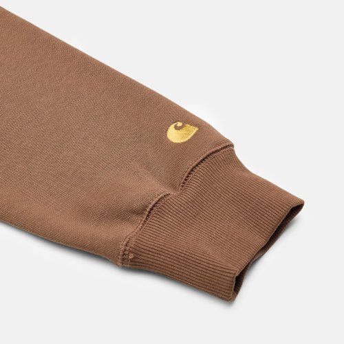 Толстовка мужская Carhartt WIP Chase Sweatshirt артикул:I033660_chocolate - купить в магазине Дайс
