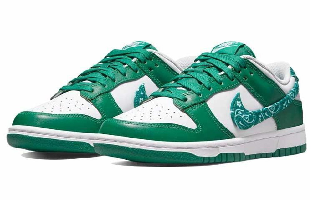 Кроссовки Nike Dunk Low Ess "Green Paisley" (Женская размерная сетка)