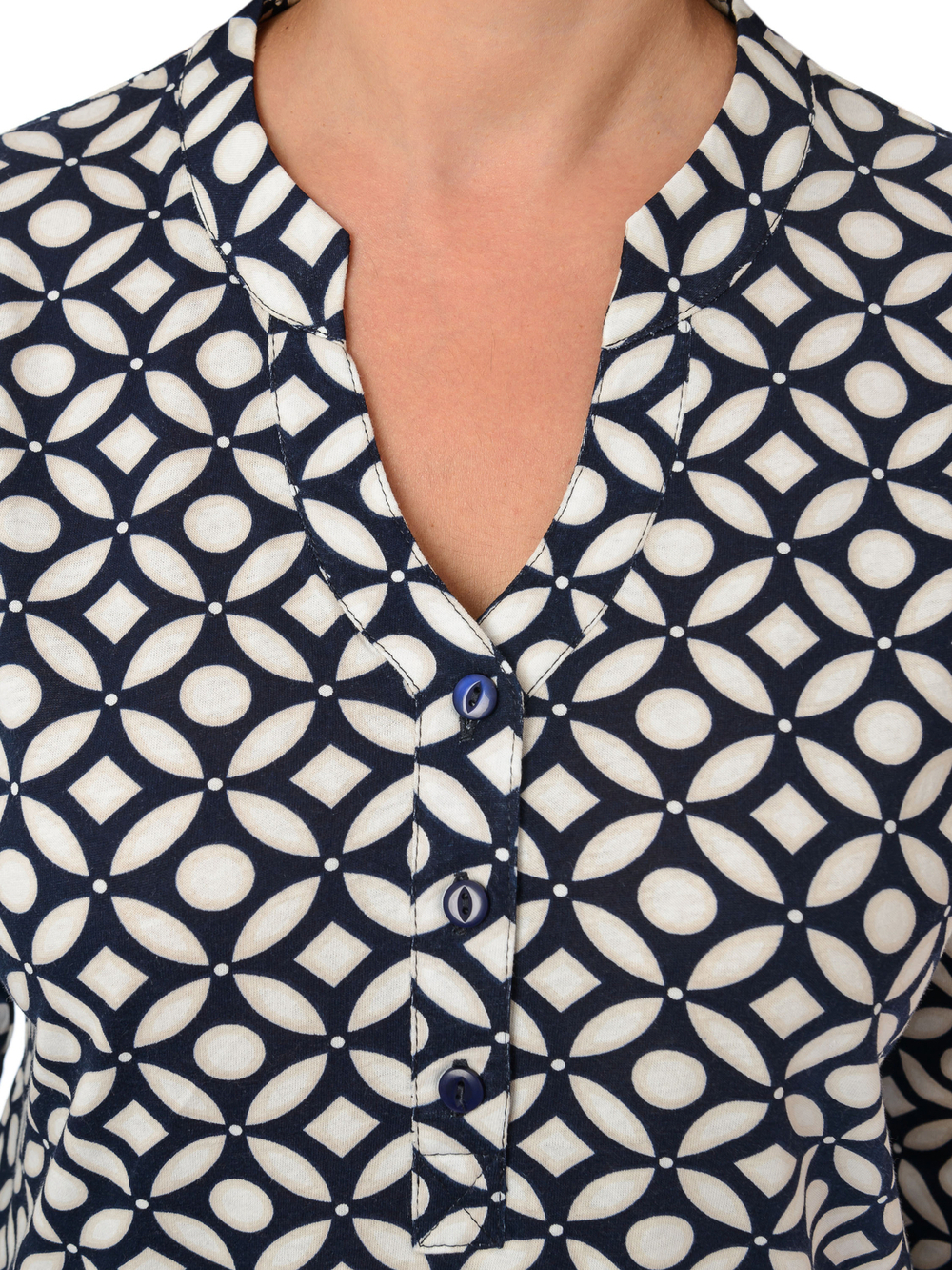 Блузка БЛ-22/синебелый-иллюзия