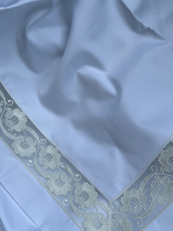 Постельное белье 2 спальное евро Emozioni Italiane Penelope белое