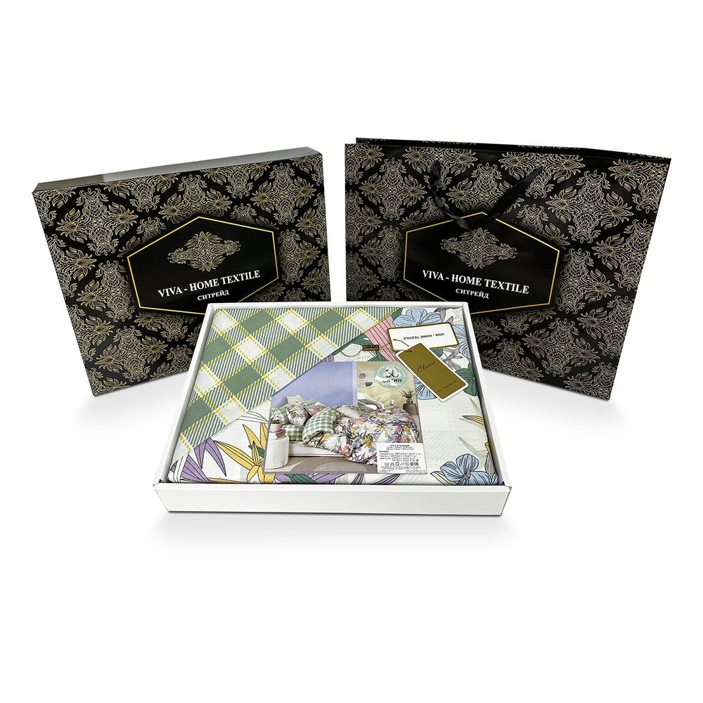 Комплект постельного белья Делюкс Сатин 100% хлопок L639