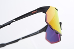 Спортивные очки 100% HYPERCRAFT SQ Soft Tact Black - HiPER Red Mirror Lens