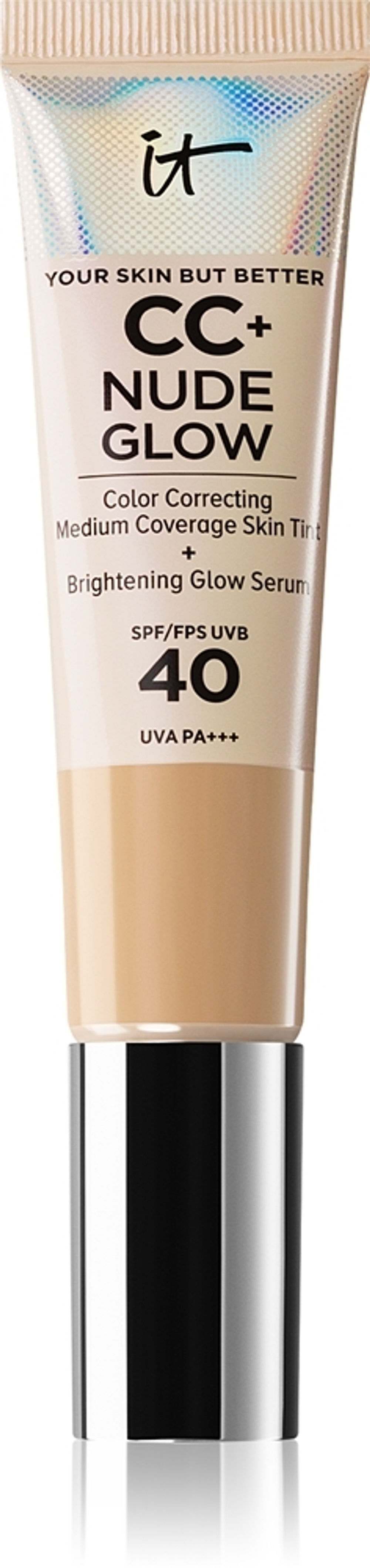 IT Cosmetics Your Skin But Better CC + Nude Glow - Осветляющий тональный крем SPF 40, 32 ml