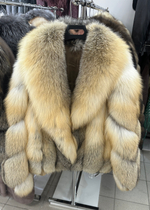 Шуба из лисы GOLDEN FOX 60см рукав «косичка»