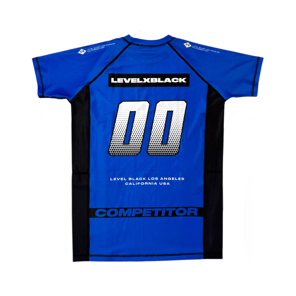 Рашгард Level x Black COMPETITOR синий