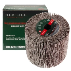 Насадка шлифовальная лепестковая 120х100мм(Grit 100) RockForce##Rock FORCE RF-FD4100S