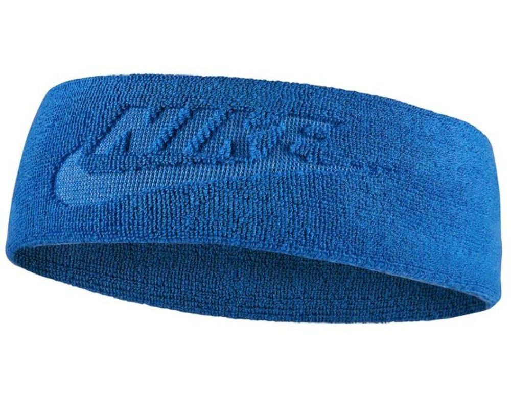 Повязка на голову теннисная Nike Headband Sport Terry M - signal blue/signal blue