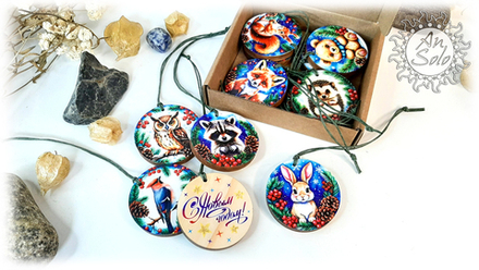 Набор ёлочных игрушек "Милашки", 12шт